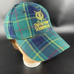 The Old Course St. Andrews Links Hat Cap Golf Tartan Collection Plaid OSFA